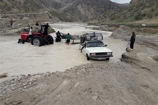 جاده بخش دیشموک به باغملک در خوزستان قطع شد