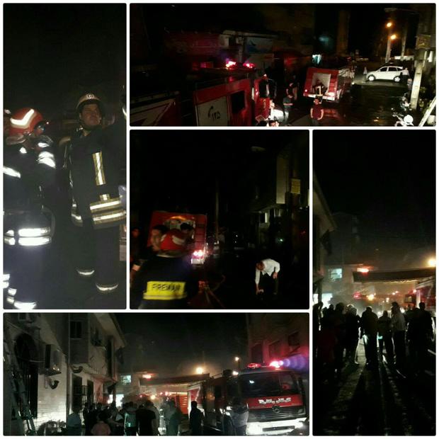 مهار آتش سوزی مسجد امام جعفرصادق رشت با تلاش 32 آتش نشان