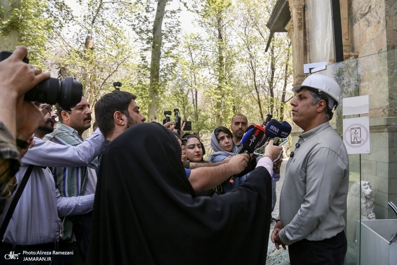 خسارات برجاى مانده از جنگ رمضان در كاخ سعد آباد