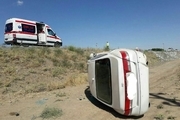 واژگونی خودروی سواری در فیروزکوه ۴ مجروح برجای گذاشت