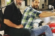 موتورسواری بهرام افشاری در کنار امیر جعفری+ عکس