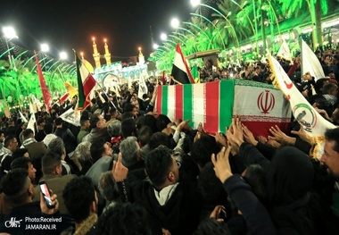 تشییع باشکوه شهیدان سردار قاسم سلیمانی و ابومهدی المهندس در کربلا و نجف