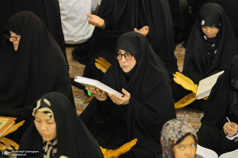 آیین ترتیل خوانی قرآن کریم در حرم حضرت معصومه (س)‎‎
