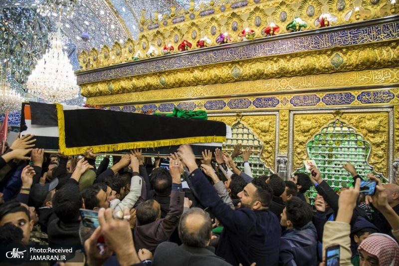 تشییع باشکوه شهیدان سردار قاسم سلیمانی و ابومهدی المهندس در کربلا و نجف