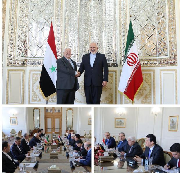 دیدار و گفتگوی وزیران امور خارجه جمهوری اسلامی ایران و سوریه در تهران