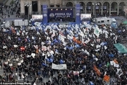 تصاویر/ تظاهرات سراسری خشونت آمیز در سراسر ایتالیا