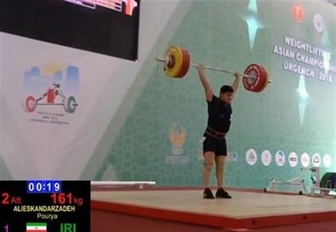 مقام نخست اسکندرزاده در گروه B رقابت های وزنه برداری نوجوانان آسیا
