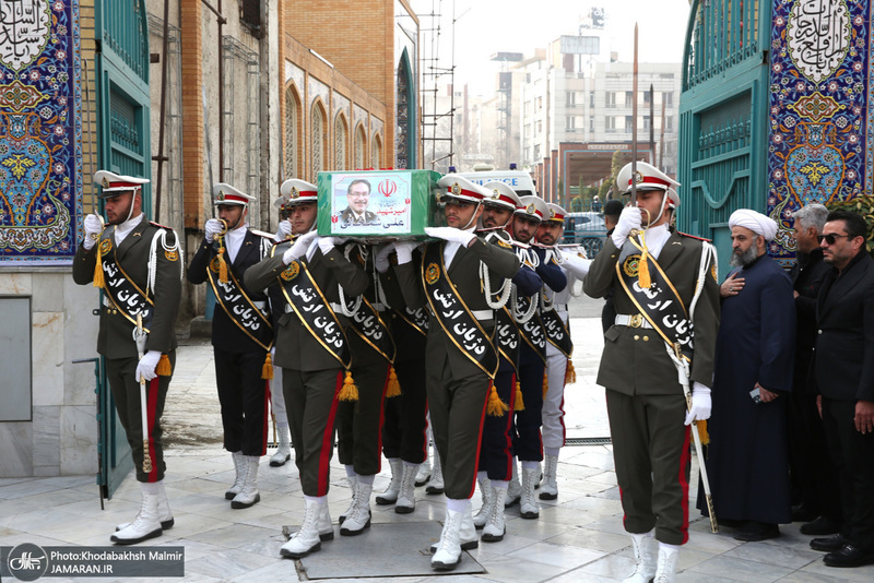 مراسم تشييع شهيد درياسالار علی شمخانی در امام زاده صالح (ع)
