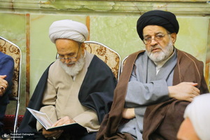 مراسم چهلمین روز درگذشت مرحوم آیت الله سید هادی سیستانی در قم‎