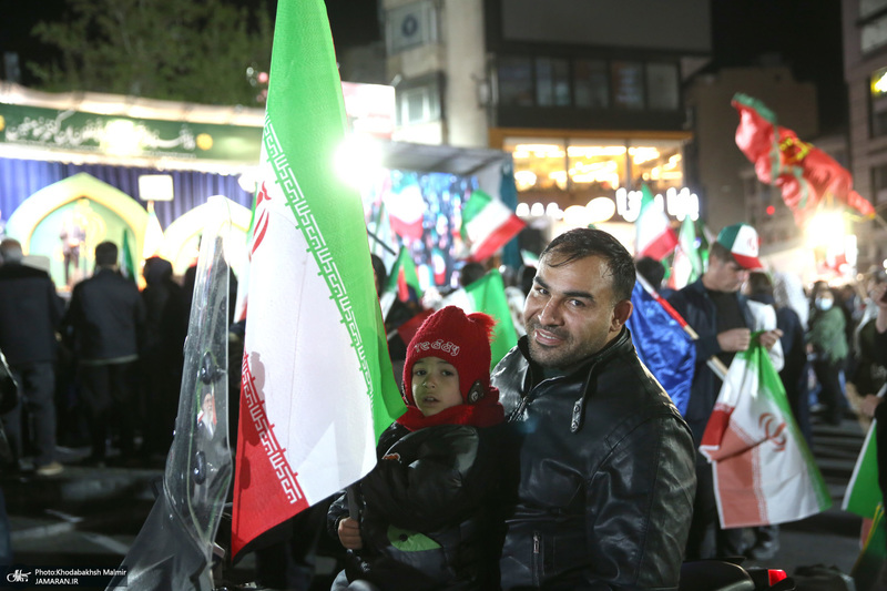 پنجاه و پنجمین شب اجتماع پر شور مردم در میدان تجریش