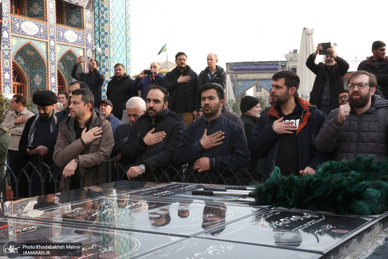 مراسم تشييع شهيد درياسالار علی شمخانی در امام زاده صالح (ع)