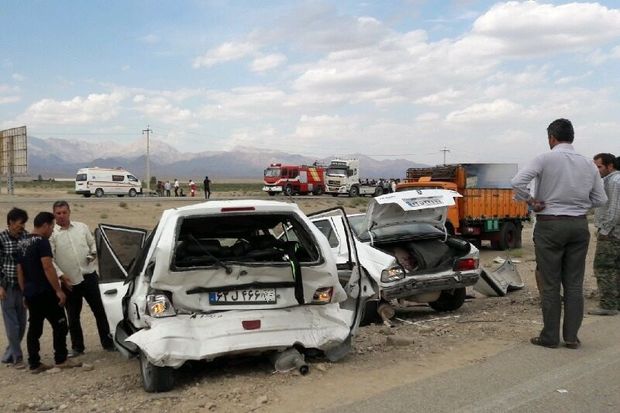 تصادف زنجیره ای در محور کرمان - بم 11 مصدوم بر جا گذاشت
