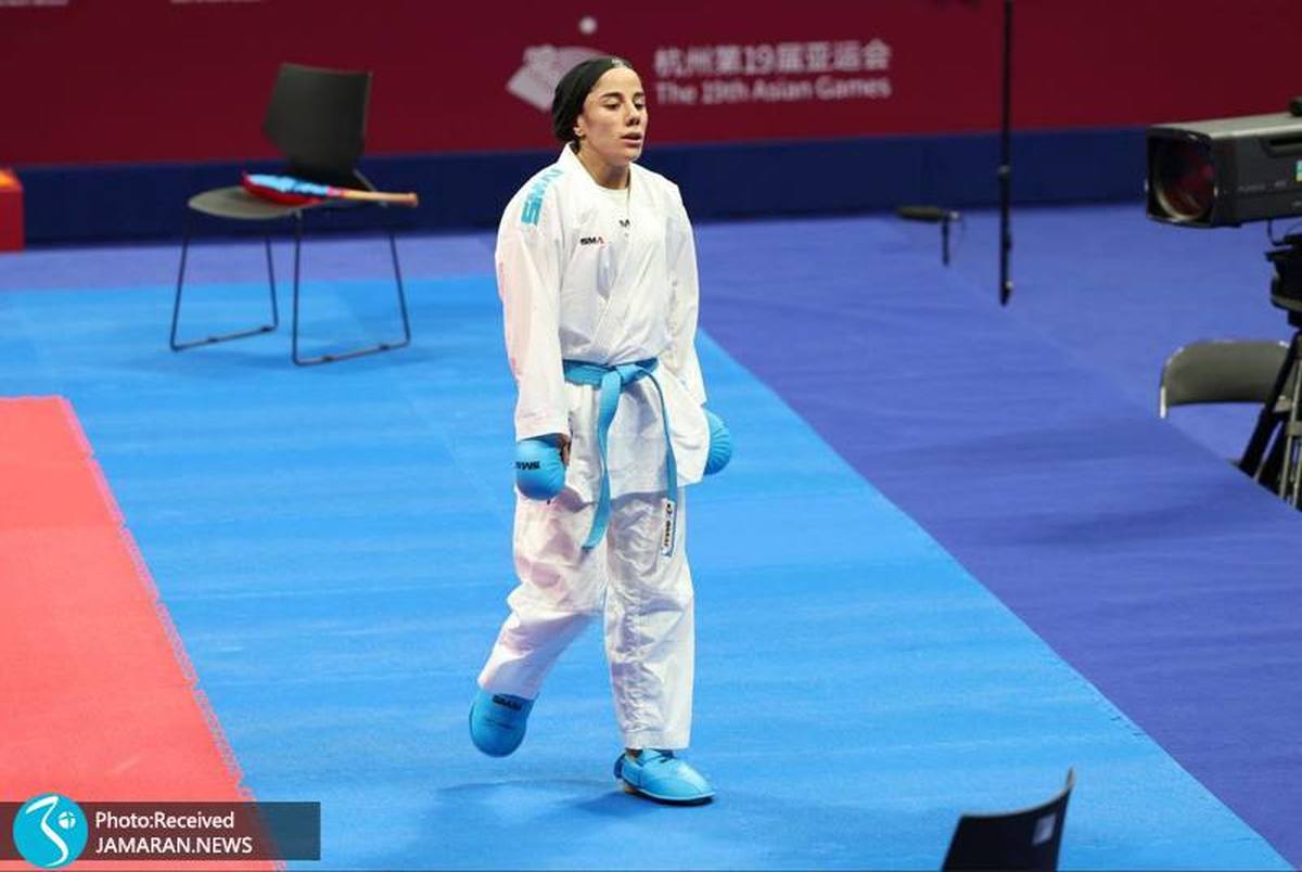 بازی های آسیایی 2022| برنز فاطمه سعادتی در کاراته+ اهدای مدال