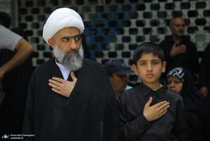 دسته عزای شهادت امام صادق(ع) با حضور آیت الله العظمی وحید خراسانی