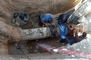 اصلاح شبکه فرسوده آب در سطح شهر  سی سخت ترمیم ۱۶۰ مورد شکستگی