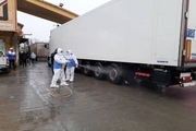 دامپزشکی آستارا کامیون‌های واردات گوشت را ضدعفونی کرد