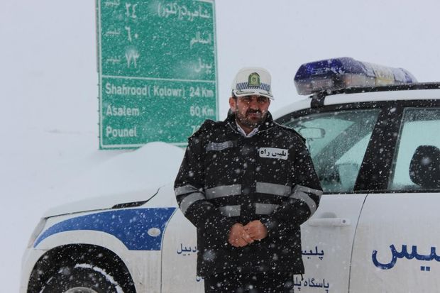 پلیس راه: راه‌های جنوب استان اردبیل برفی است