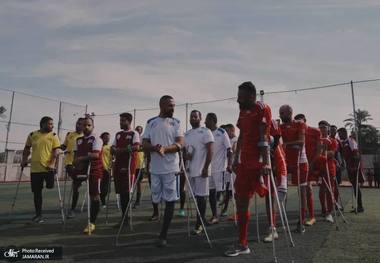 مسابقات فوتبال معلولین در غزه آغاز شد + عکس ها