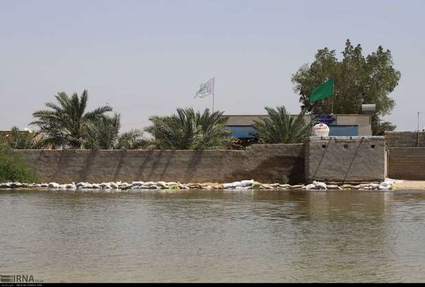 سیلاب در روستاهای دشت آزادگان در حال فروکش کردن است