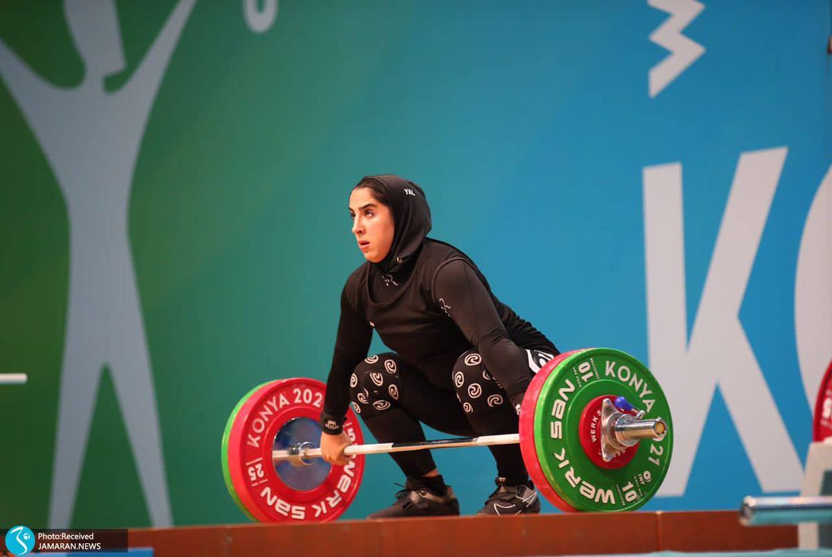 ارتقای رکورد ملی وزنه برداری زنان ایران توسط الهام حسینی