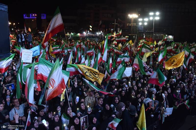 پنجاه و هشتمین اجتماع پر شور مردم در میدان انقلاب