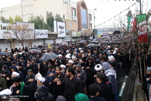 دسته عزاداری روز شهادت حضرت زهرا(س) با حضور آیت الله العظمی وحید خراسانی