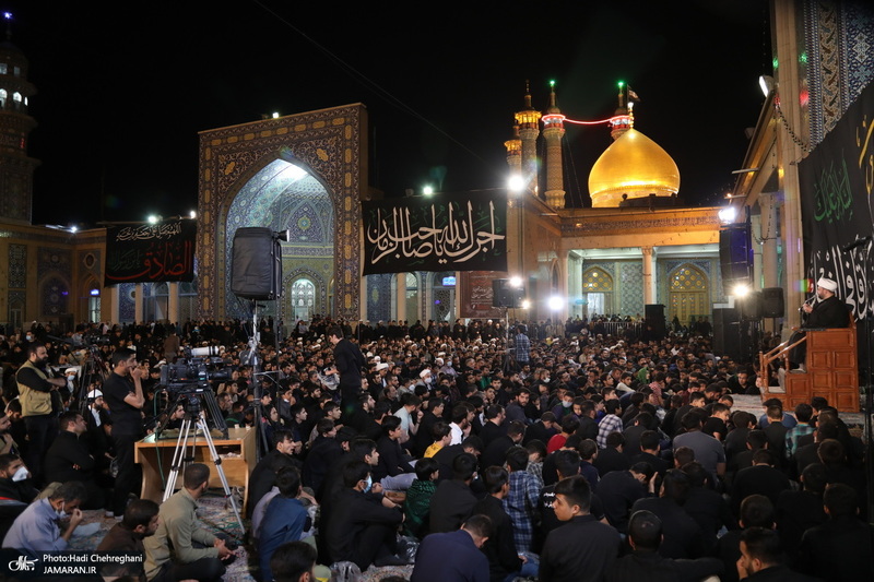 مراسم عزاداری شهادت امام جعفر صادق (ع) در مسجد اعظم قم