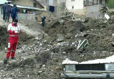 رانش کوه بر روی یک روستا در شهرستان سوادکوه