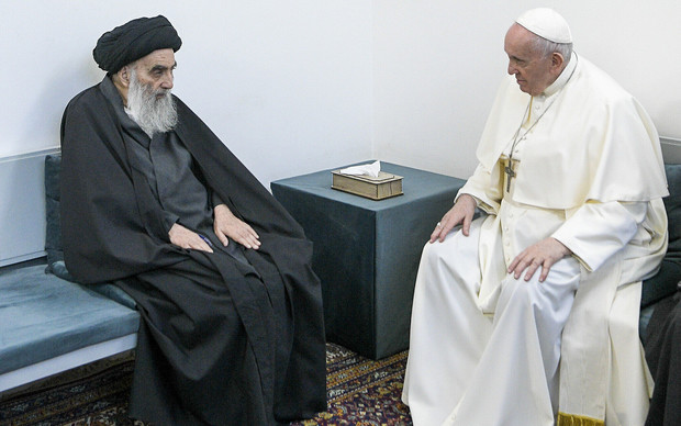 آیت الله العظمی سیستانی درگذشت پاپ فرانسیس را تسلیت گفت