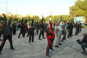 ورزش همگانی در پارک هشت بهشت قزوین برگزار شد
