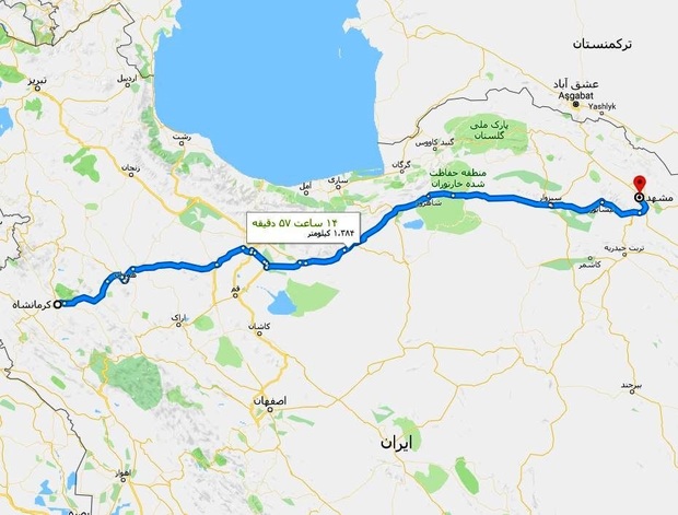 50 هزار مسافر با خطوط ریلی بین مشهد و کرمانشاه جابه جا شدند