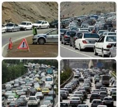 ترافیک سنگین در جاده کرج چالوس و آزادراه های البرز