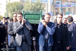 مراسم تشییع و خاکسپاری همشیره مرحوم آیت الله شهاب الدین اشراقی