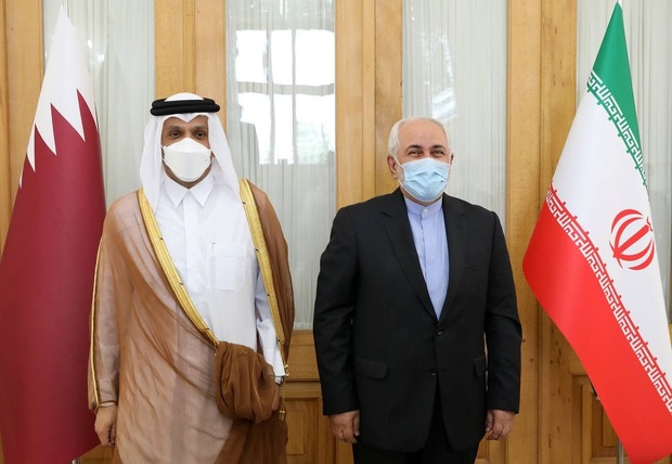 دیدار وزیر خارجه قطر با ظریف در تهران