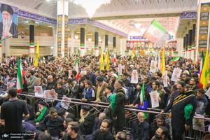 مراسم استقبال و وداع با پیکر مطهر شهید علی لاریجانی در قم