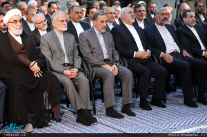 دیدار وزیر امور خارجه، سفیران و مسئولان نمایندگی‌های ایران در خارج از کشور با رهبر معظم انقلاب