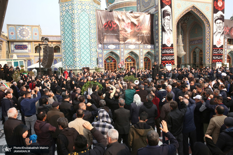 مراسم تشييع شهيد درياسالار علی شمخانی در امام زاده صالح (ع)