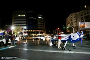 نصب و استقرار پهباد مهاجر 6 در سه راه قیطریه