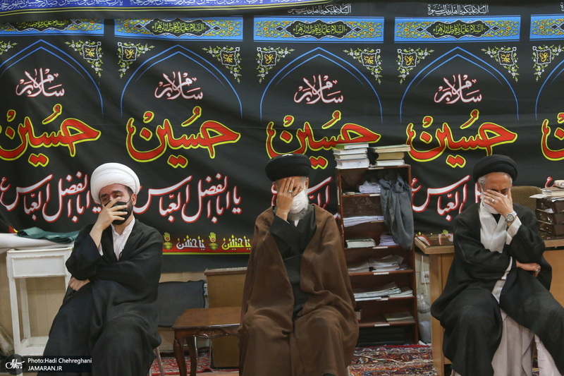 مراسم عزای روز عاشورا در بیت آیت الله العظمی فاضل لنکرانی(ره)