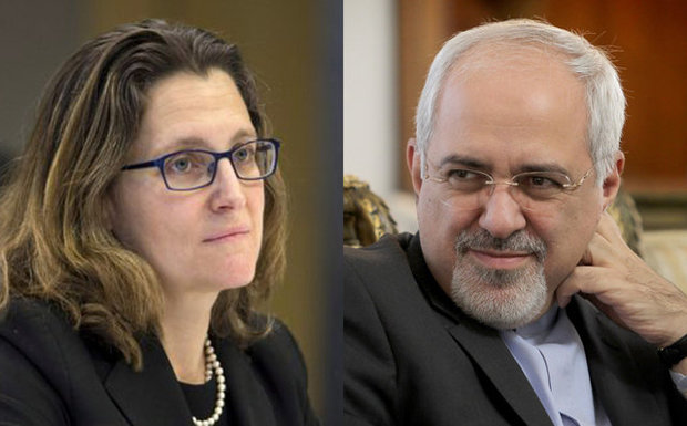 رایزنی ظریف با همتای کانادایی در خصوص انتخابات ایران