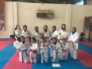 مقام سوم مسابقات کاراته استان فارس به بانوان جزیره خارگ رسید