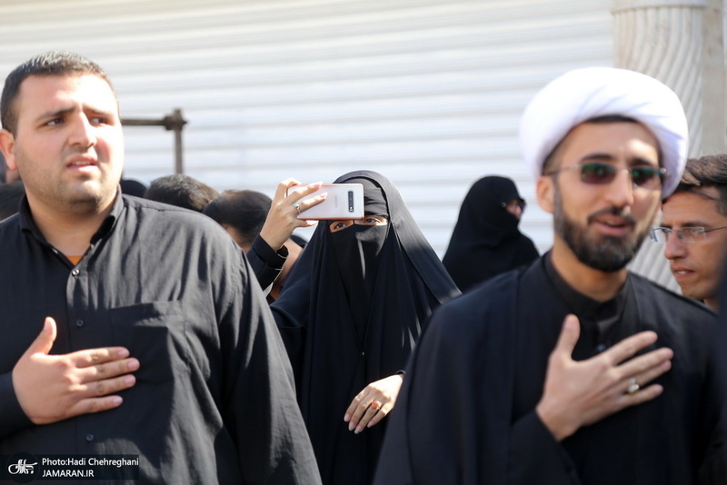 دسته عزاداری شهادت امام عسکری(ع) با حضور آیت العظمی وحید خراسانی