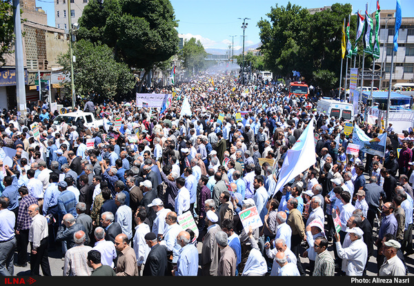 راهپیمایی روز قدس در استان قزوین برگزار شد