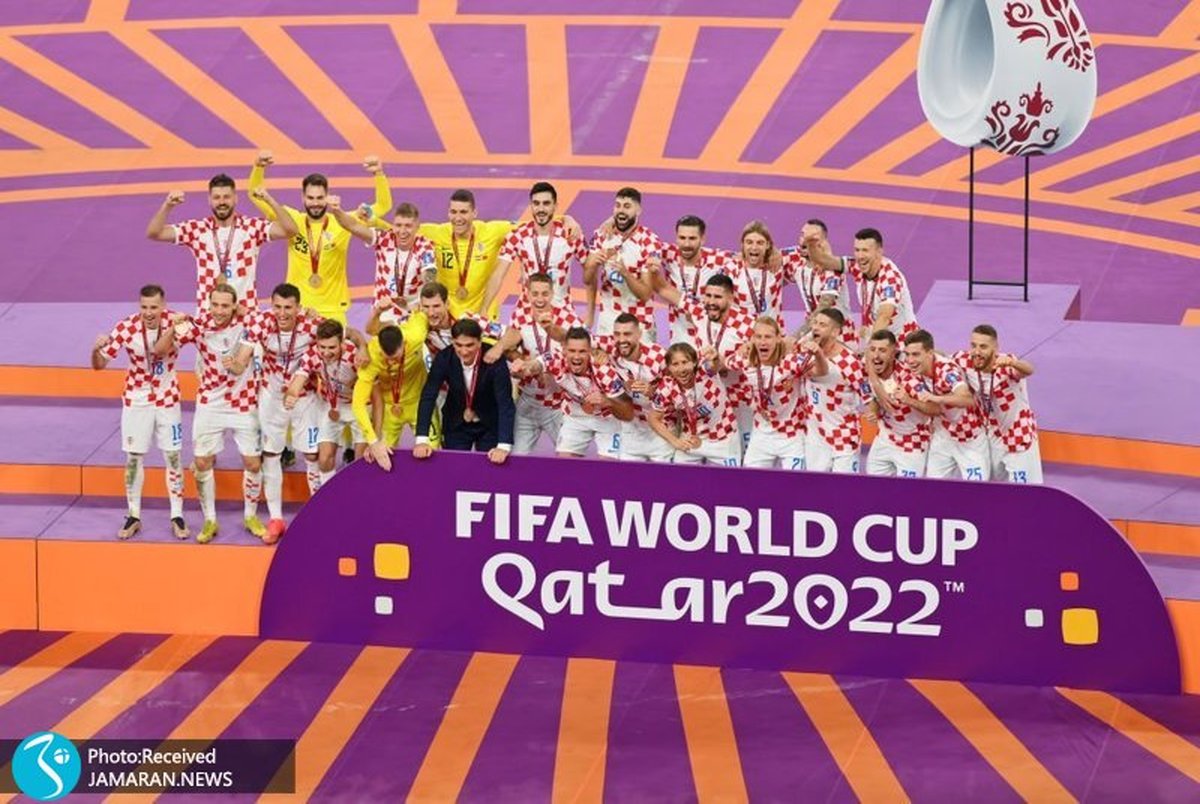 ویدیو| اهدای مدال برنز جام جهانی 2022 به کرواسی