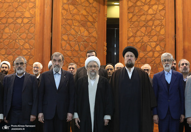 تجدید میثاق رئیس و جمعی از اعضای مجمع تشخیص مصلحت نظام با آرمان‌های امام خمینی (س)-1