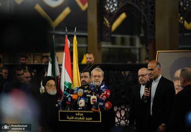 لاریجانی: برادران عزیز حزب الله! ممکن است به شما بی مهری و کینه ورزی کنند و این بخاطر تاثیر گذاری شماست/ همواره در کنار شما و حامی شما هستیم/ ما در امور کشورها دخالت نمی‌کنیم اما از جریانهای مقاومت حمایت می‌کنیم