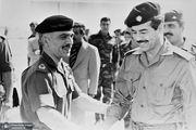 عکس یادگاری صدام از صحنه آغاز جنگ تحمیلی