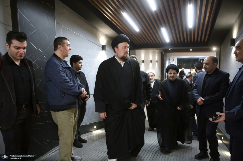 حضور سید حسن خمینی در منزل آیت الله امام جمارانی