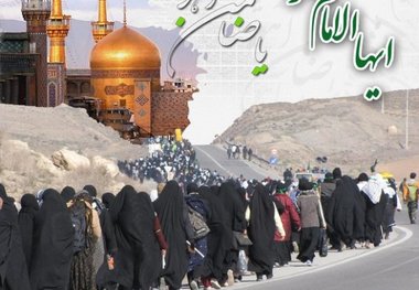 ورود 480 زائر پیاده به مشهد
