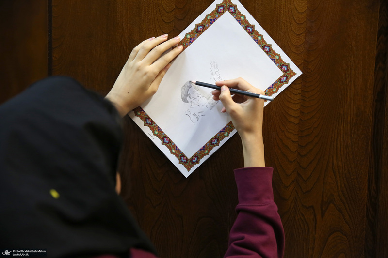 ورکشاپ هنر ی دانش آموزان هنرستان یادگار امام در حسینیه جماران